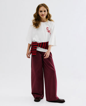 T-shirts - T-shirt avec inscription en relief, oversized fit