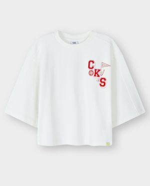 T-shirts - T-shirt avec inscription en relief, oversized fit