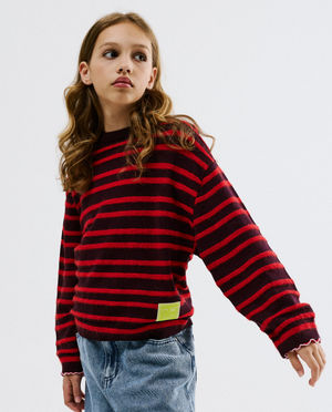 Pull avec rayures