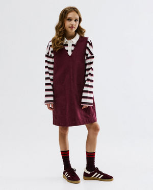 Jupe en jean bordeaux