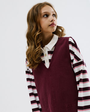 Robes - Jupe en jean bordeaux