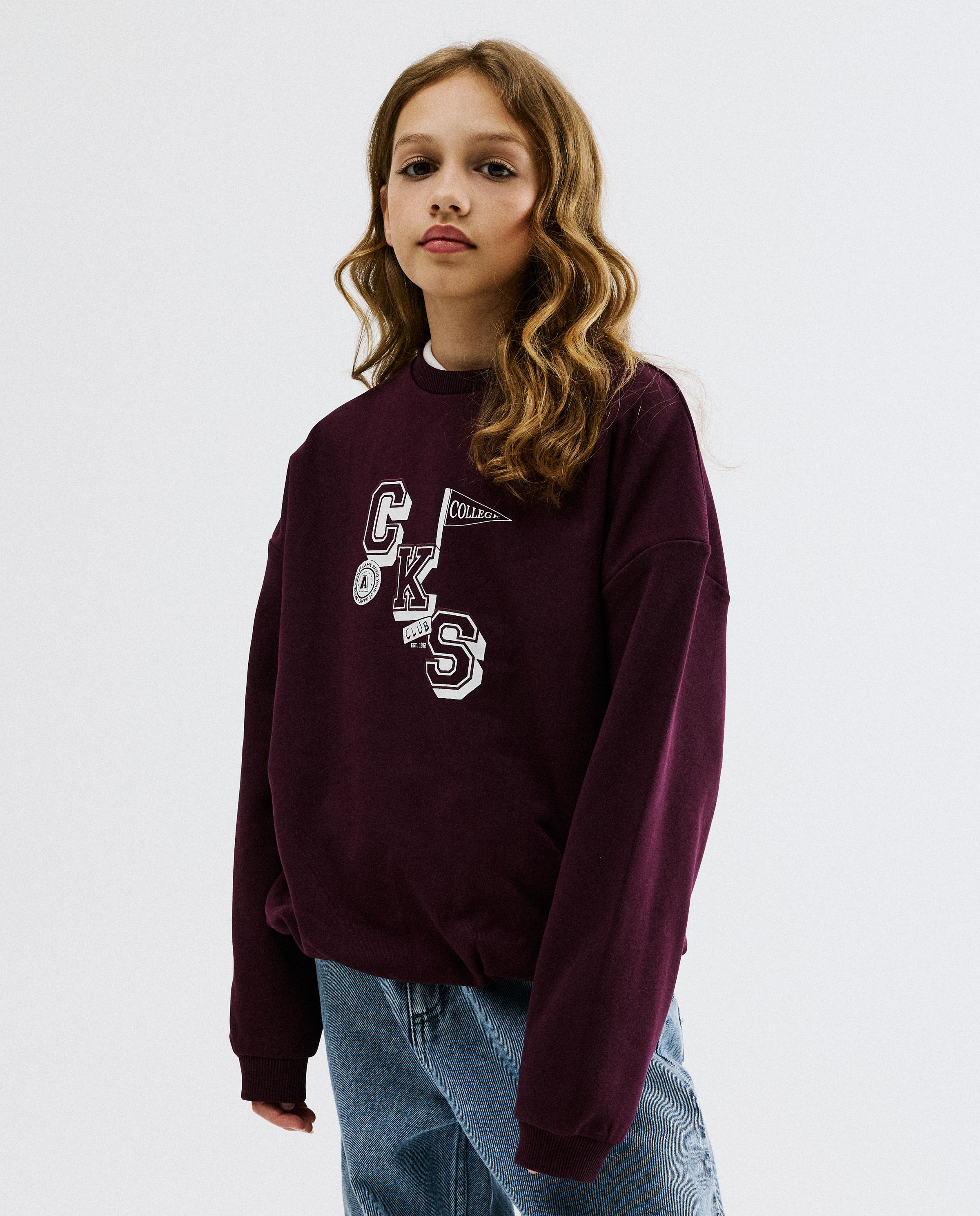 Pull avec inscription brod&eacute;e - CKS
