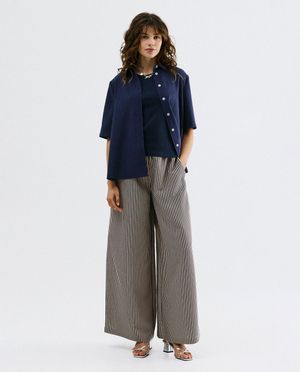 Chemises - Blouse chemise bleu fonc&eacute;