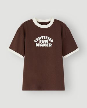 T-shirts - T-shirt met opschrift, loose fit