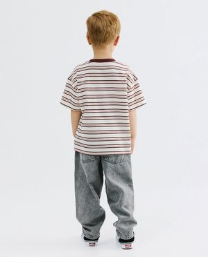 T-shirts - T-shirt met fijne strepen, loose fit