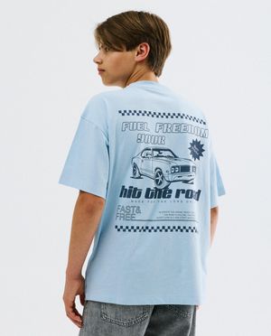 T-shirt avec imprim&eacute; au dos, loose fit