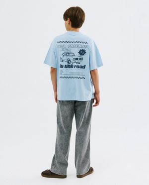 T-shirts - T-shirt avec imprim&eacute; au dos, loose fit