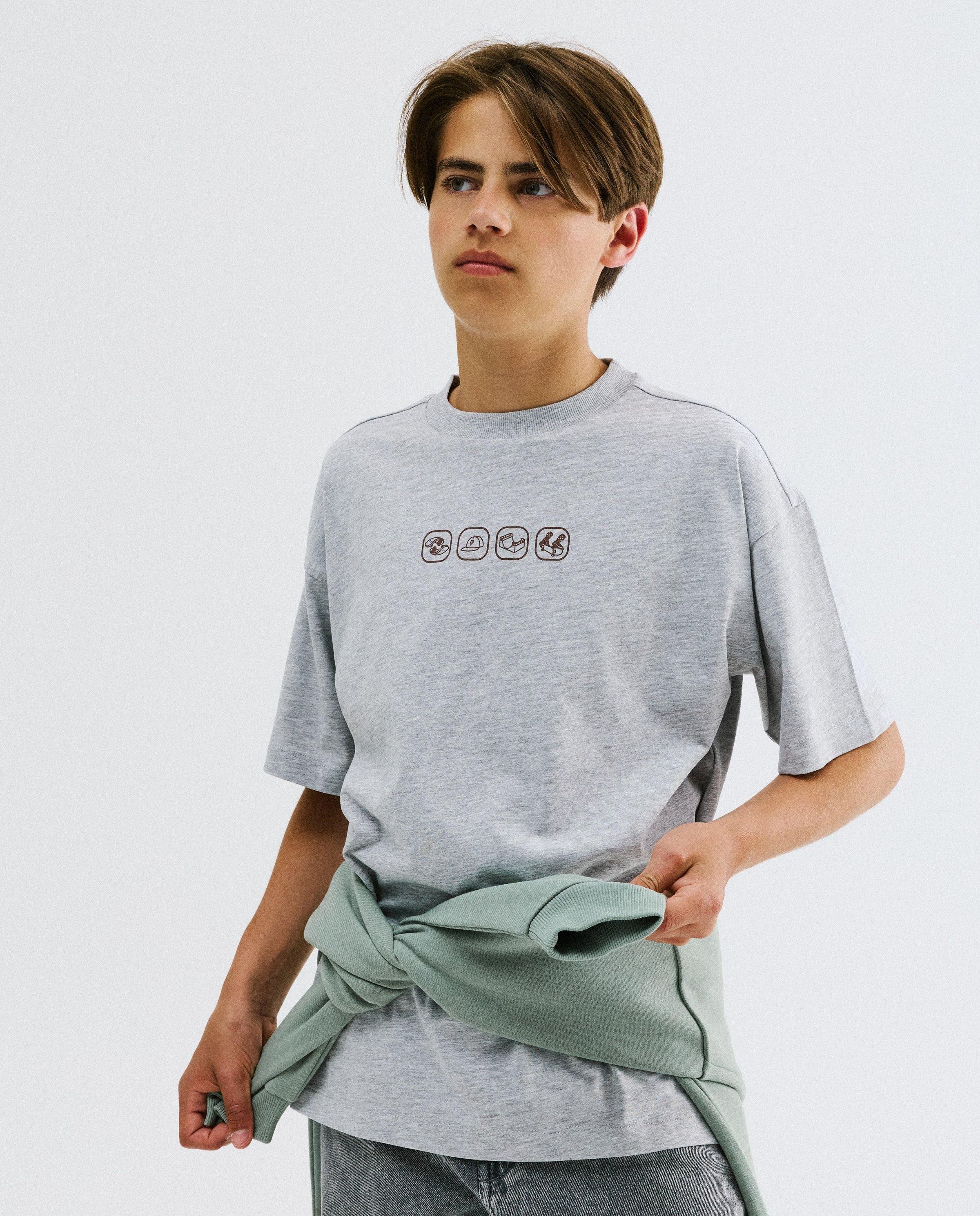 T-shirt met backprint, loose fit - Besties