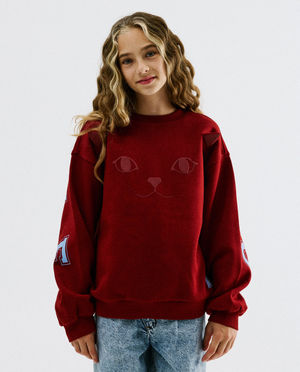 Sweaters - Sweater met print kat, 116-164
