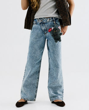 Jeans - Jeans met geborduurde details, straight fit, 116-164