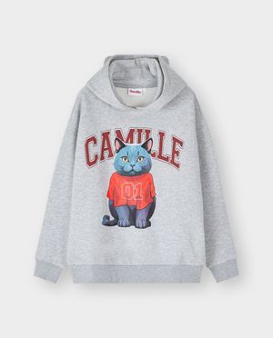 Sweats - Hoodie avec imprim&eacute; Moustache, 116-164