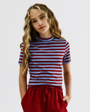 T-shirt met fijne strepen, 116-164