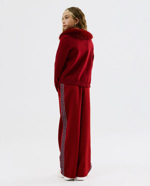 Cardigan - Cardigan met faux fur, 116-164