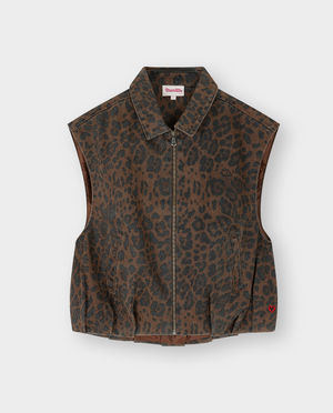 Cardigans - Gilet avec imprim&eacute; l&eacute;opard, 116-164