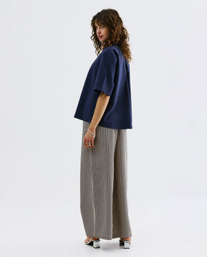 Pantalons - Pantalon &agrave; fines rayures, extra wide fit