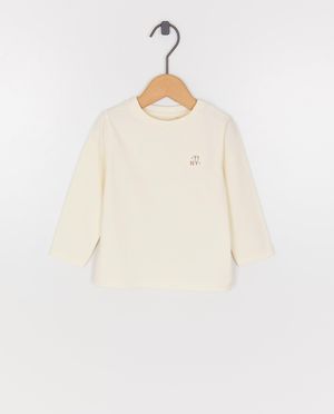 Longsleeve met geborduurd opschrift - Cuddles and Smiles