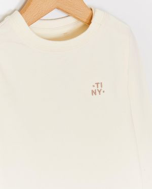T-shirts - Longsleeve met geborduurd opschrift