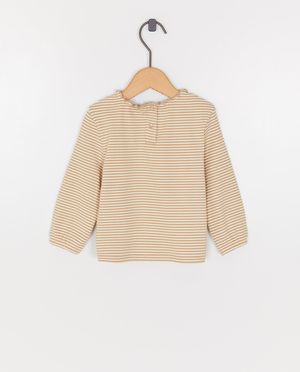 T-shirts - Longsleeve met fijne strepen