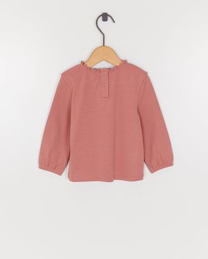 T-shirts - Longsleeve met fijn ribpatroon