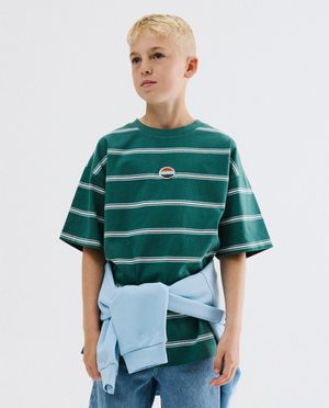 T-shirt &agrave; fines rayures, loose fit