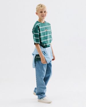 T-shirts - T-shirt &agrave; fines rayures, loose fit
