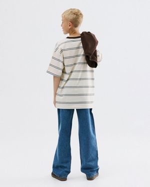 T-shirts - T-shirt &agrave; fines rayures, loose fit