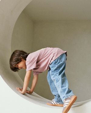Jeans - Jeans met geborduurd opschrift, relaxed fit