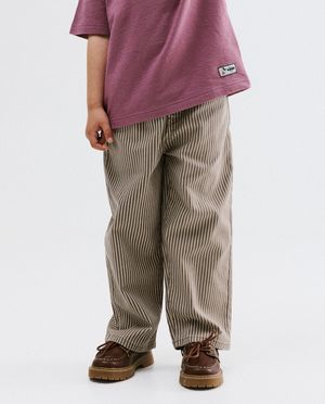 Broeken - Broek met fijne strepen, baggy fit