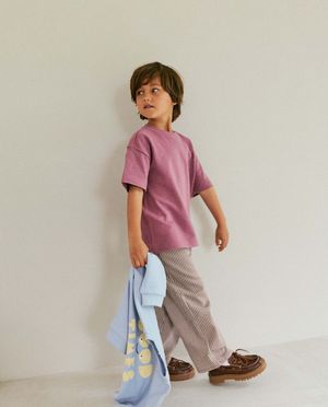 Broeken - Broek met fijne strepen, baggy fit