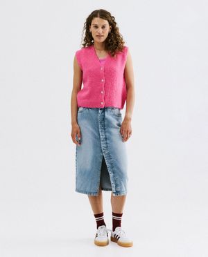 Jupe en jean bleu clair