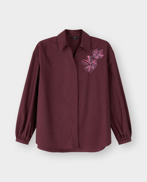 Chemises - Blouse chemise avec fleurs en sequins