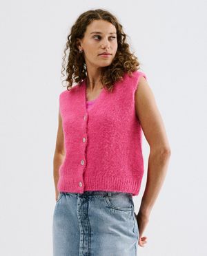 Roze cardigan