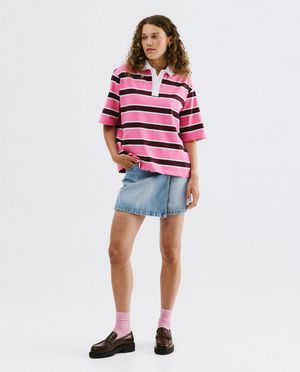 T-shirts - Polo &agrave; rayures, oversized fit
