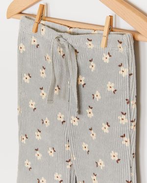 Broeken - Broek van fijn ribfluweel, flared fit