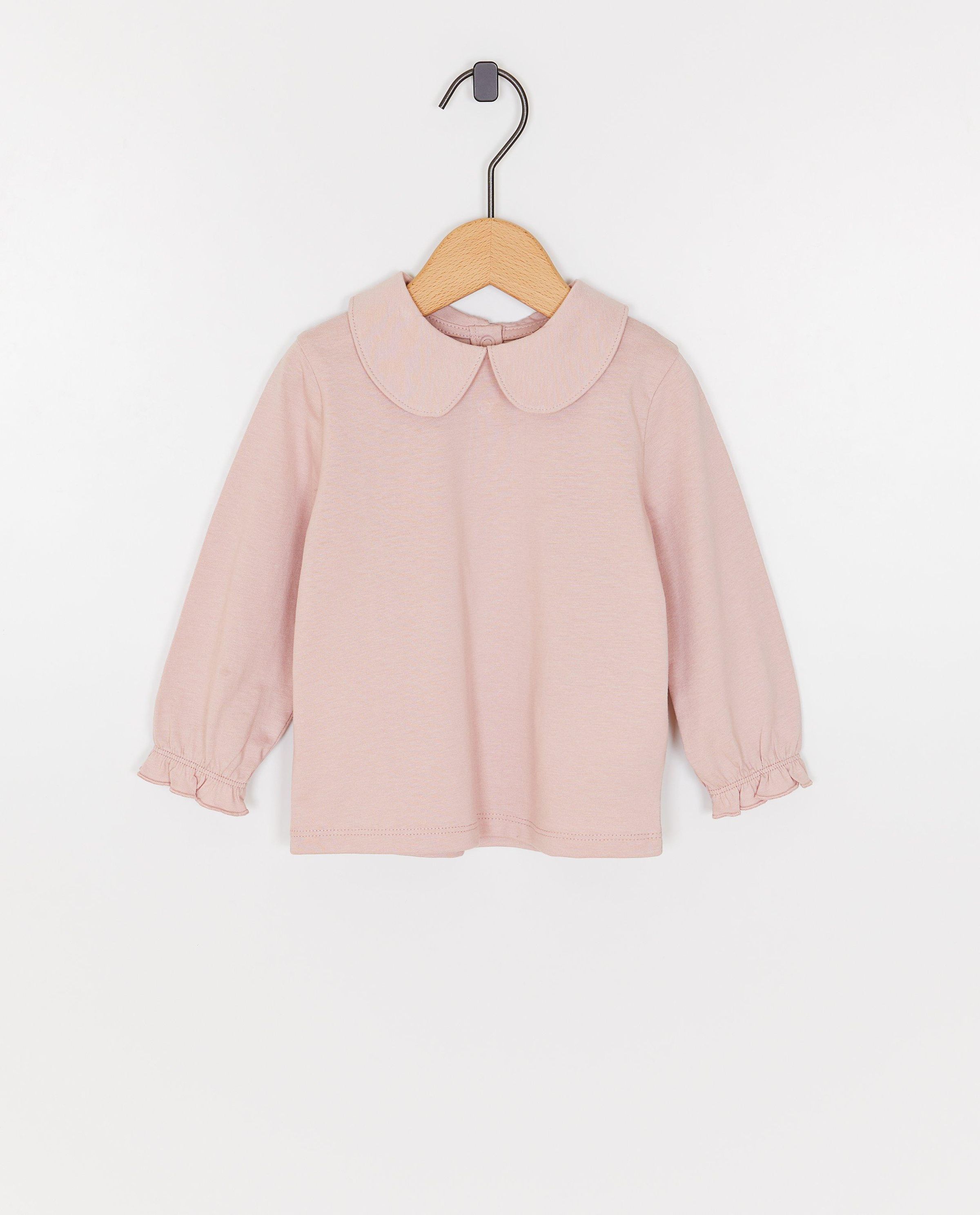 Longsleeve met claudinekraagje - Besties