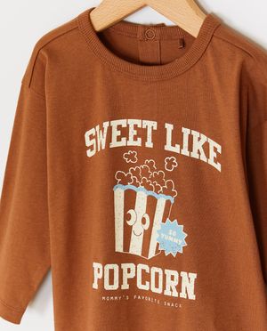 T-shirts - Longsleeve met print popcorn
