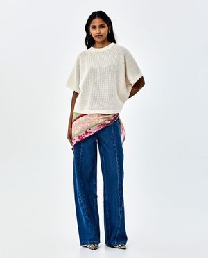 Donkerblauwe jeans