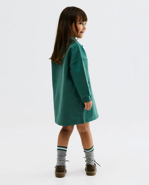 Robes - Robe sweat avec inscription brod&eacute;e