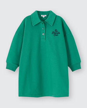 Robes - Robe sweat avec inscription brod&eacute;e