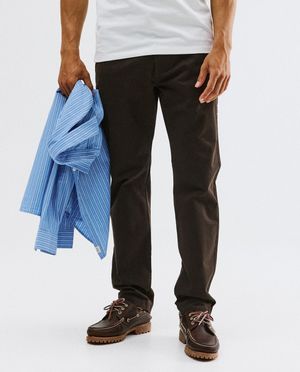 Broeken - Donkerbruine chino
