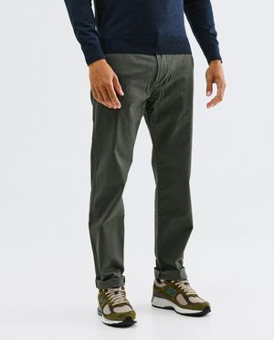 Broeken - Donkerbruine chino