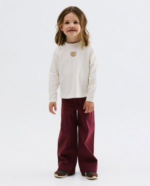 Pantalon bordeaux, straight fit
