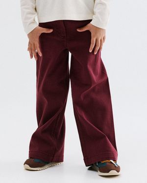 Pantalons - Pantalon bordeaux, straight fit