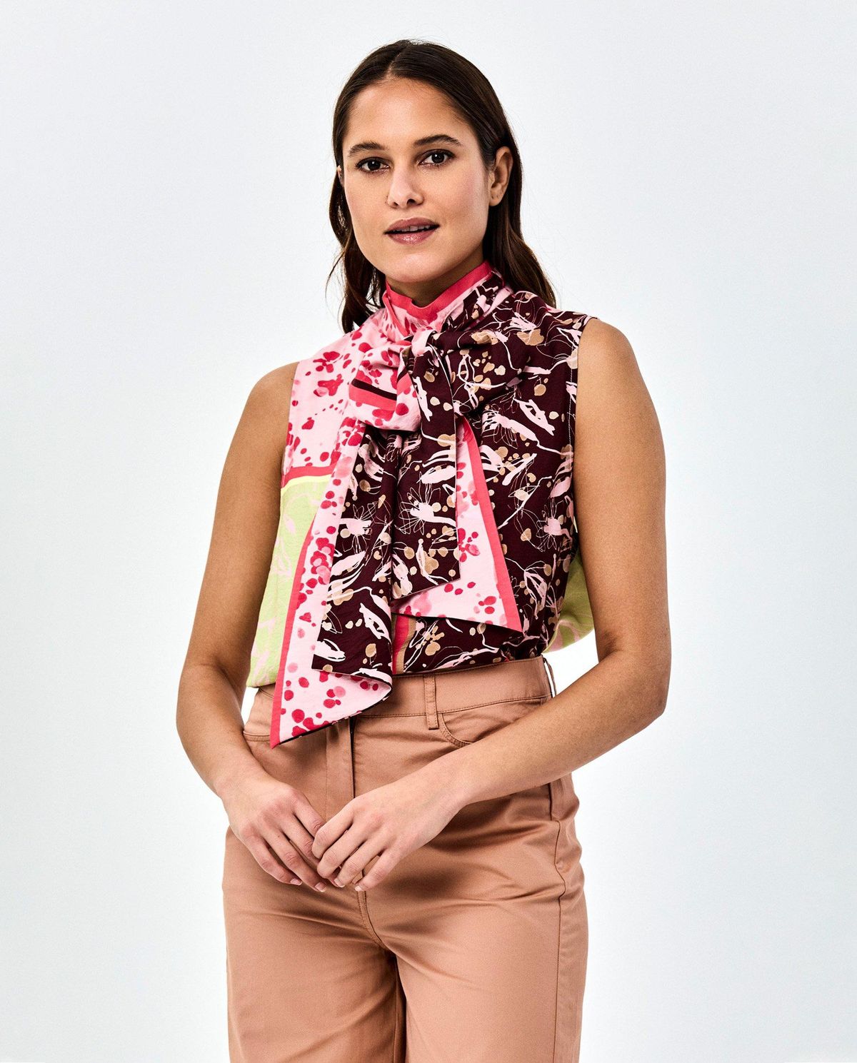 Haltertop met print