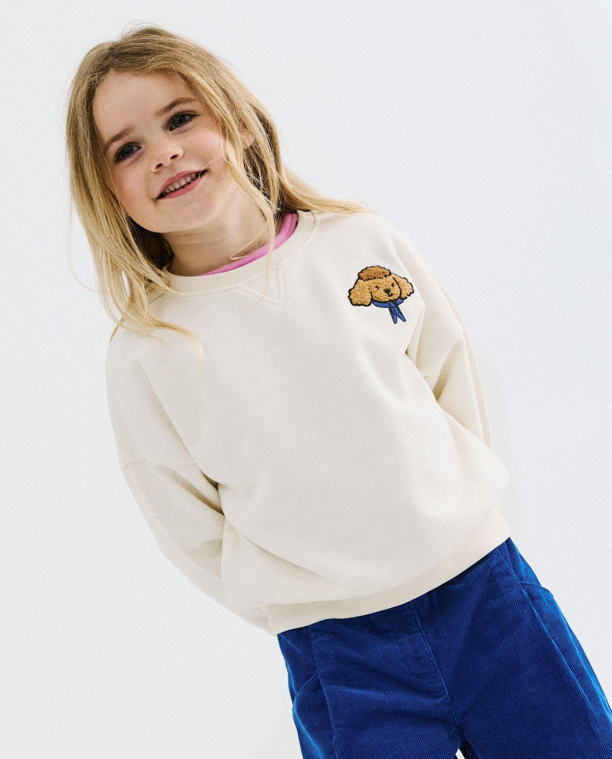 Sweater met badstof hond