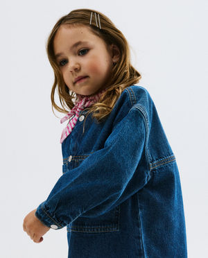 Robes - Robe en jean bleu fonc&eacute;