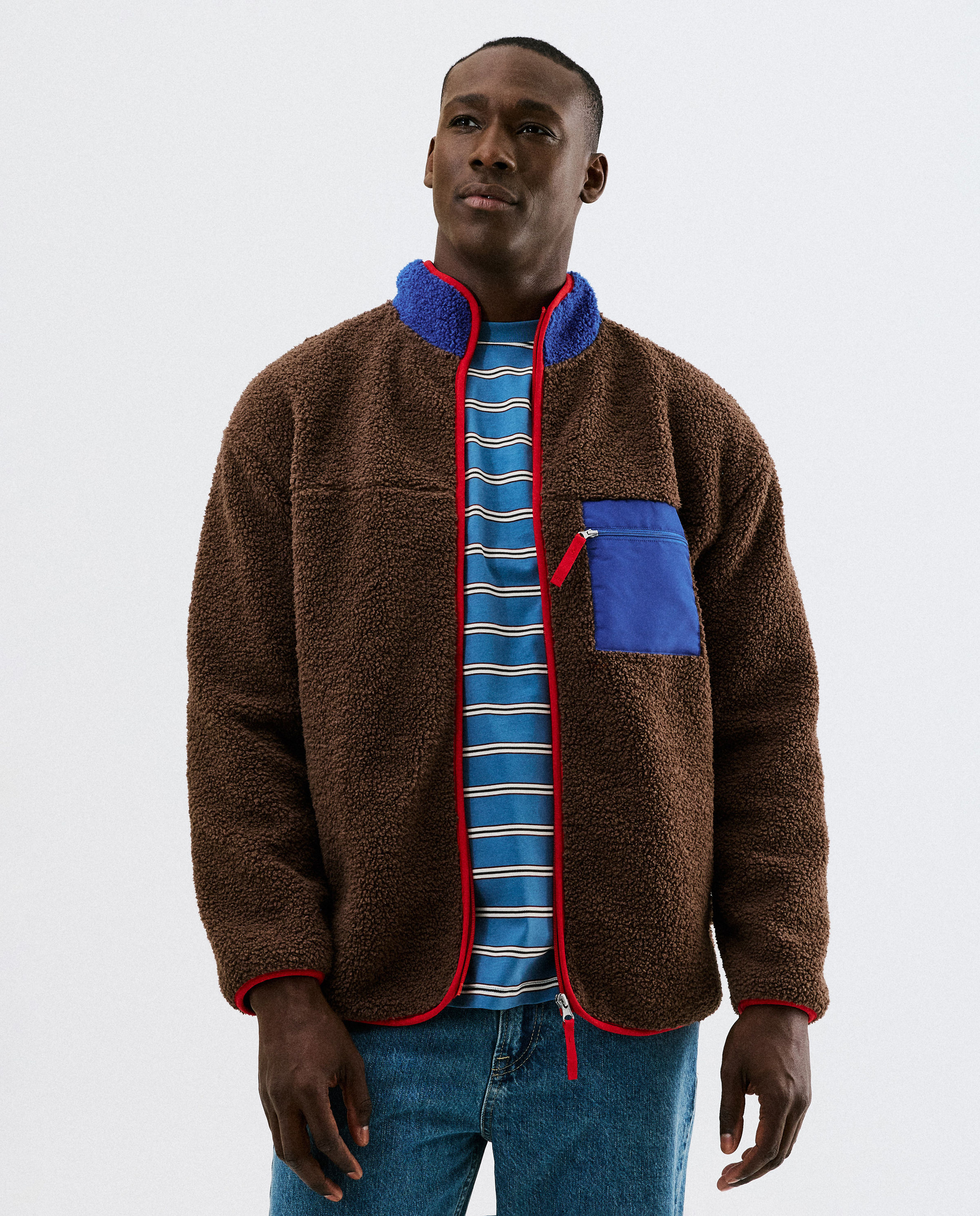 Teddy vest met color block, S-XXL - Familystories
