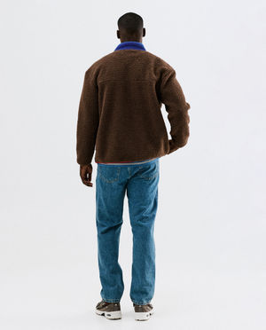 Cardigans - Veste en peluche avec color block, S-XXL