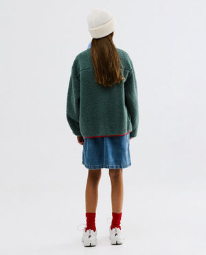 Teddys - Veste en peluche avec color block, 140-176