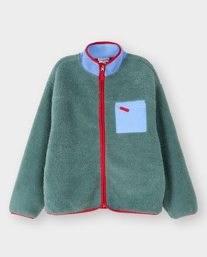 Teddys - Veste en peluche avec color block, 140-176